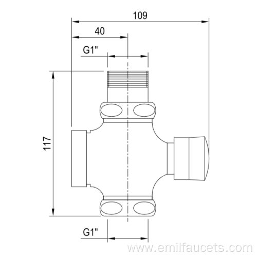 Accessories brass bathroom flush valve set